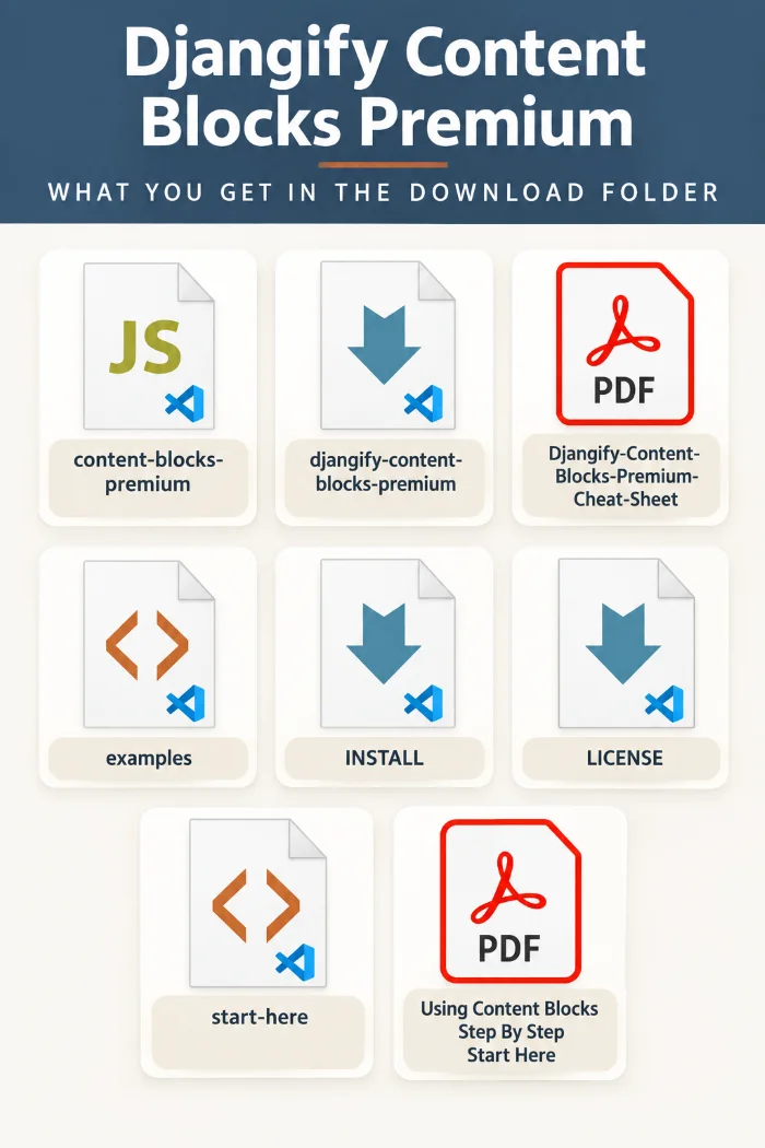 Djangify premium content blocks download folder contents
